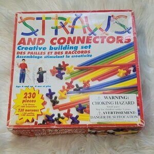 Roylco Straws Connectors Creative Building Set 230 Piece Construction Kit STEM